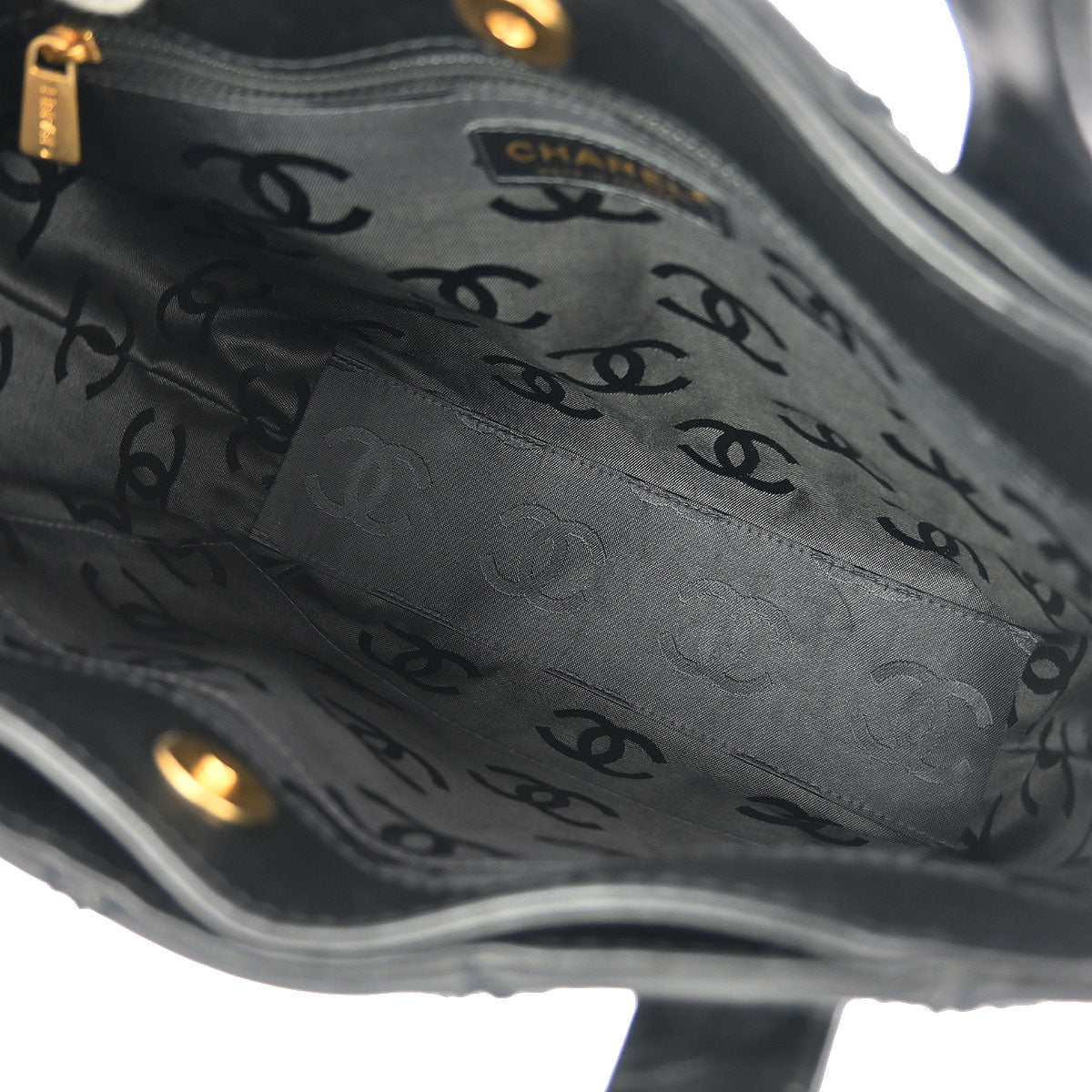 Chanel Black Calfskin Wild Stitch Tote Bag