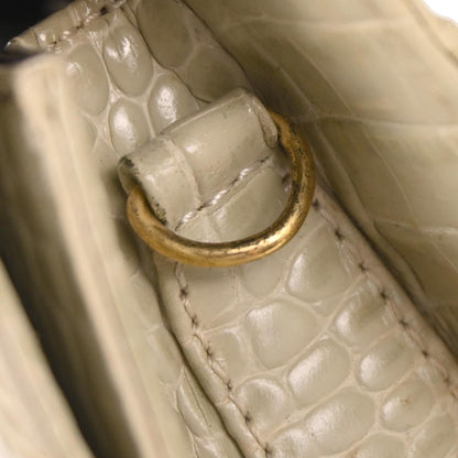 Yves Saint Laurent * Light Green Leather Handbag