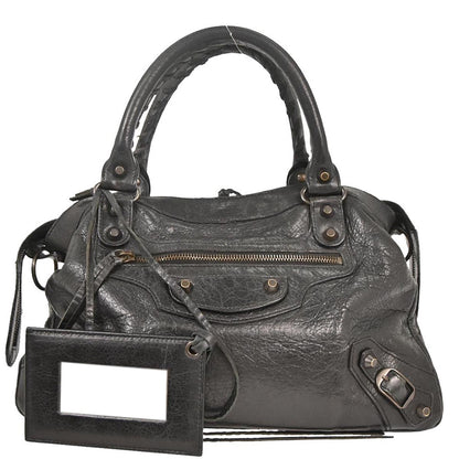 Balenciaga Black The Town 2way Shoulder Handbag