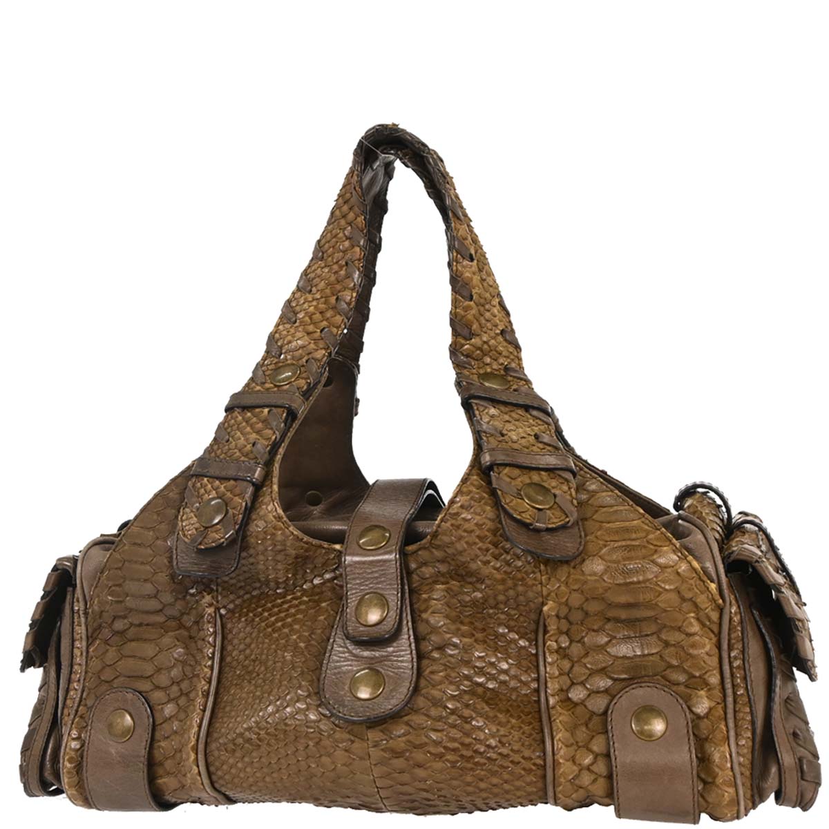 Chloe * Brown Python Silverado Handbag