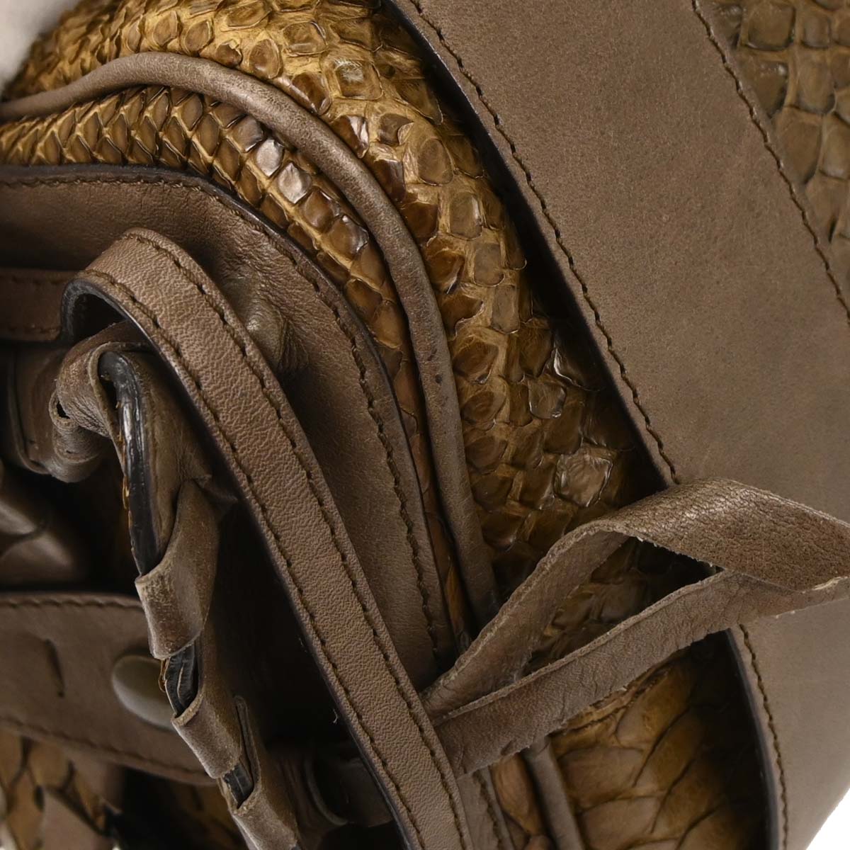 Chloe * Brown Python Silverado Handbag