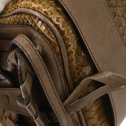 Chloe * Brown Python Silverado Handbag