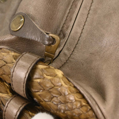 Chloe * Brown Python Silverado Handbag