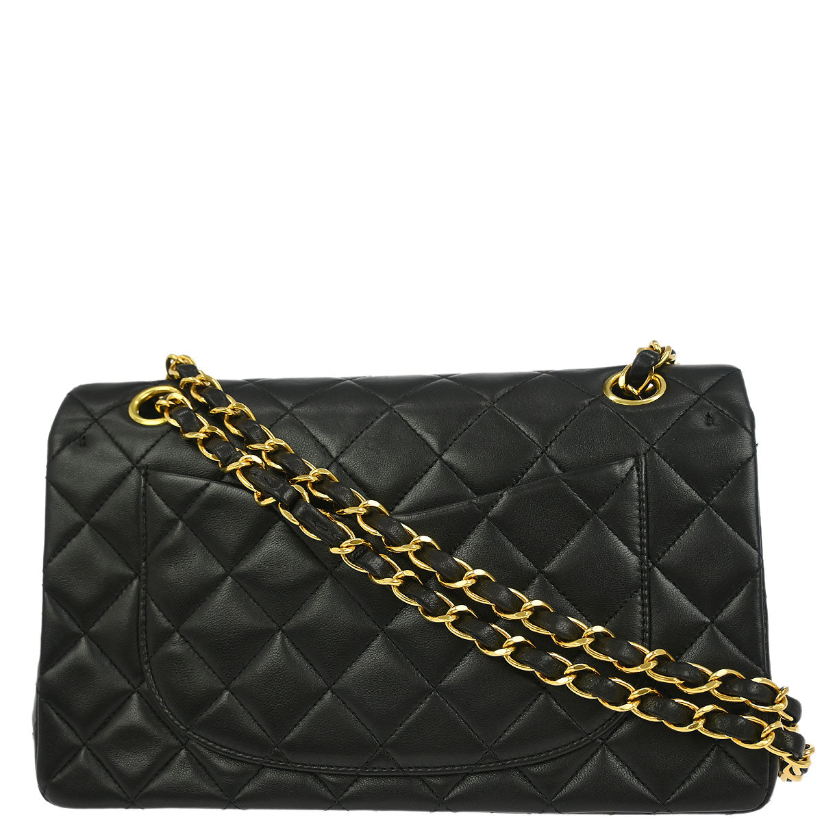 Chanel Black Lambskin Small Classic Double Flap Shoulder Bag