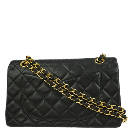 Chanel Black Lambskin Small Classic Double Flap Shoulder Bag