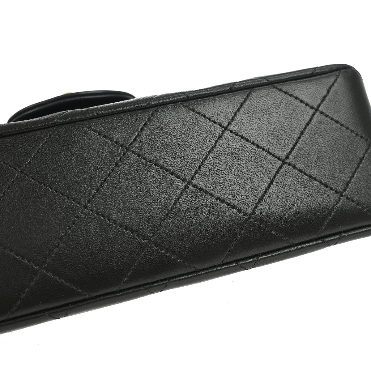 Chanel Black Lambskin Small Classic Double Flap Shoulder Bag