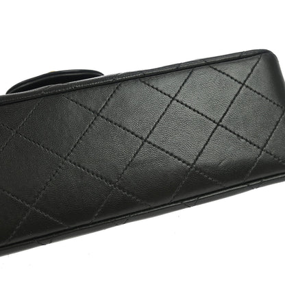 Chanel Black Lambskin Small Classic Double Flap Shoulder Bag