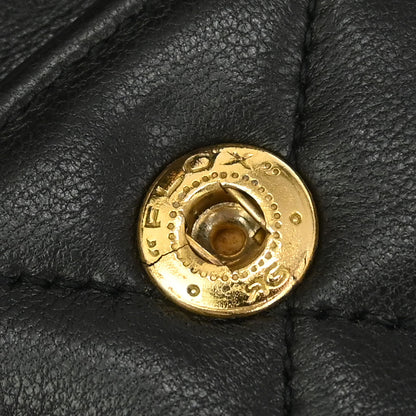 Chanel Black Lambskin Small Classic Double Flap Shoulder Bag
