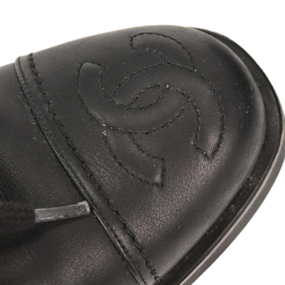 Chanel * Black Leather Shoes #35