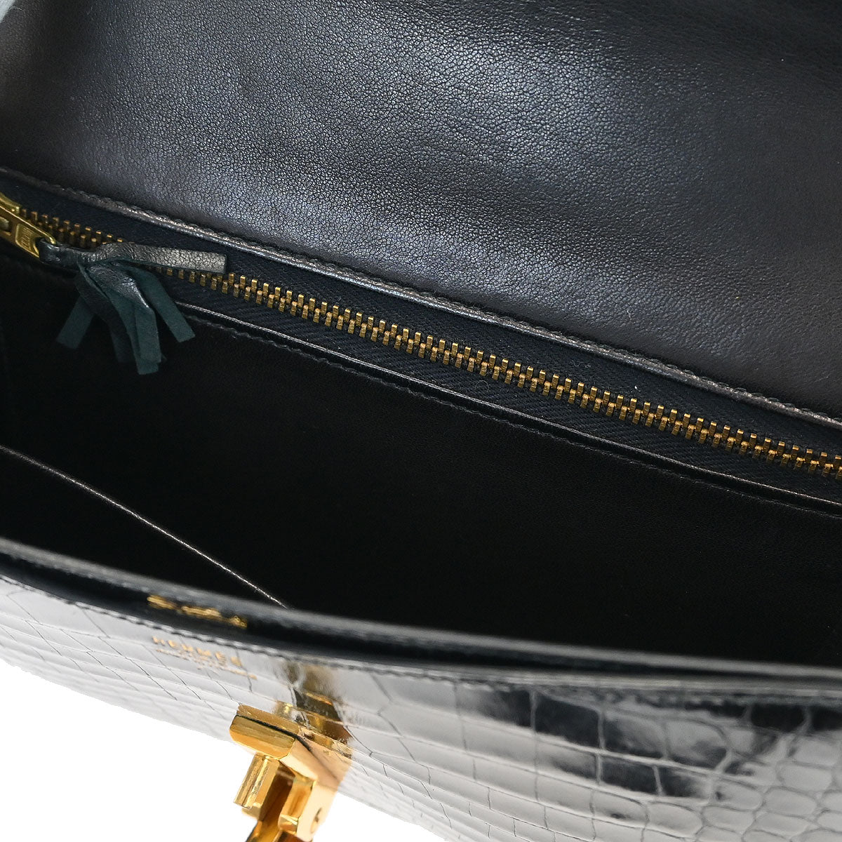 Hermes * Black Porosus Alcazar Shoulder Bag