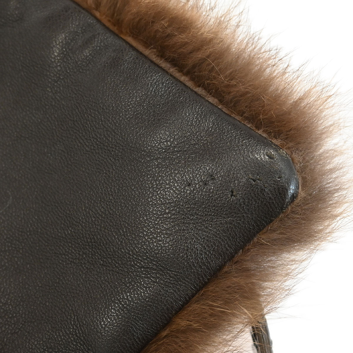 Fendi * Brown Fur へび Mamma Baguette Handbag