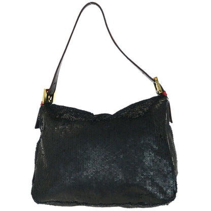 Fendi * Black Sequins Lizard Handbag