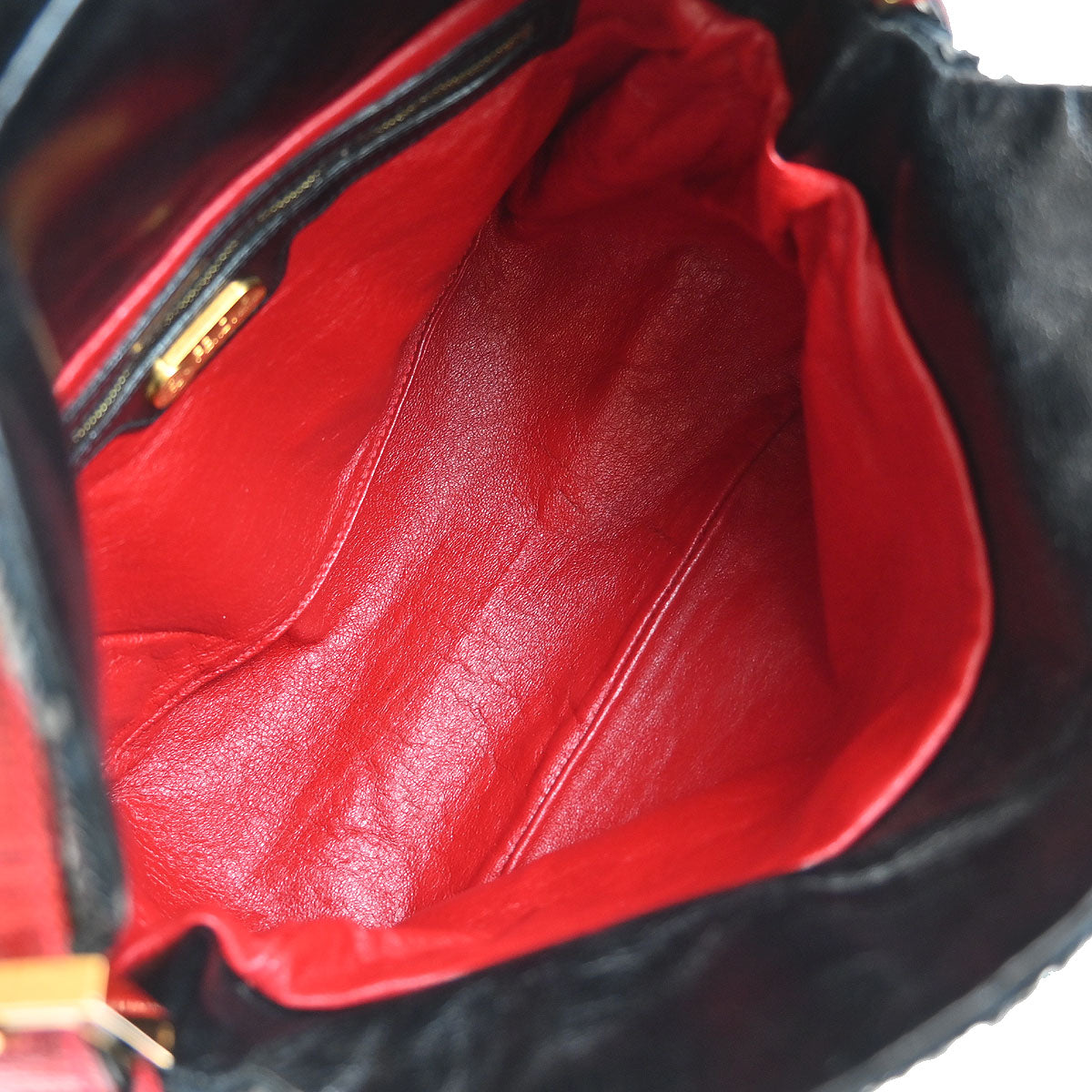 Fendi * Black Sequins Lizard Handbag