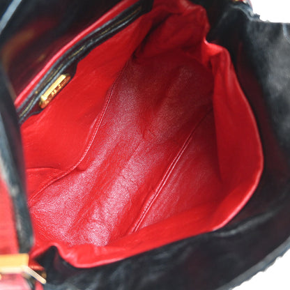 Fendi * Black Sequins Lizard Handbag