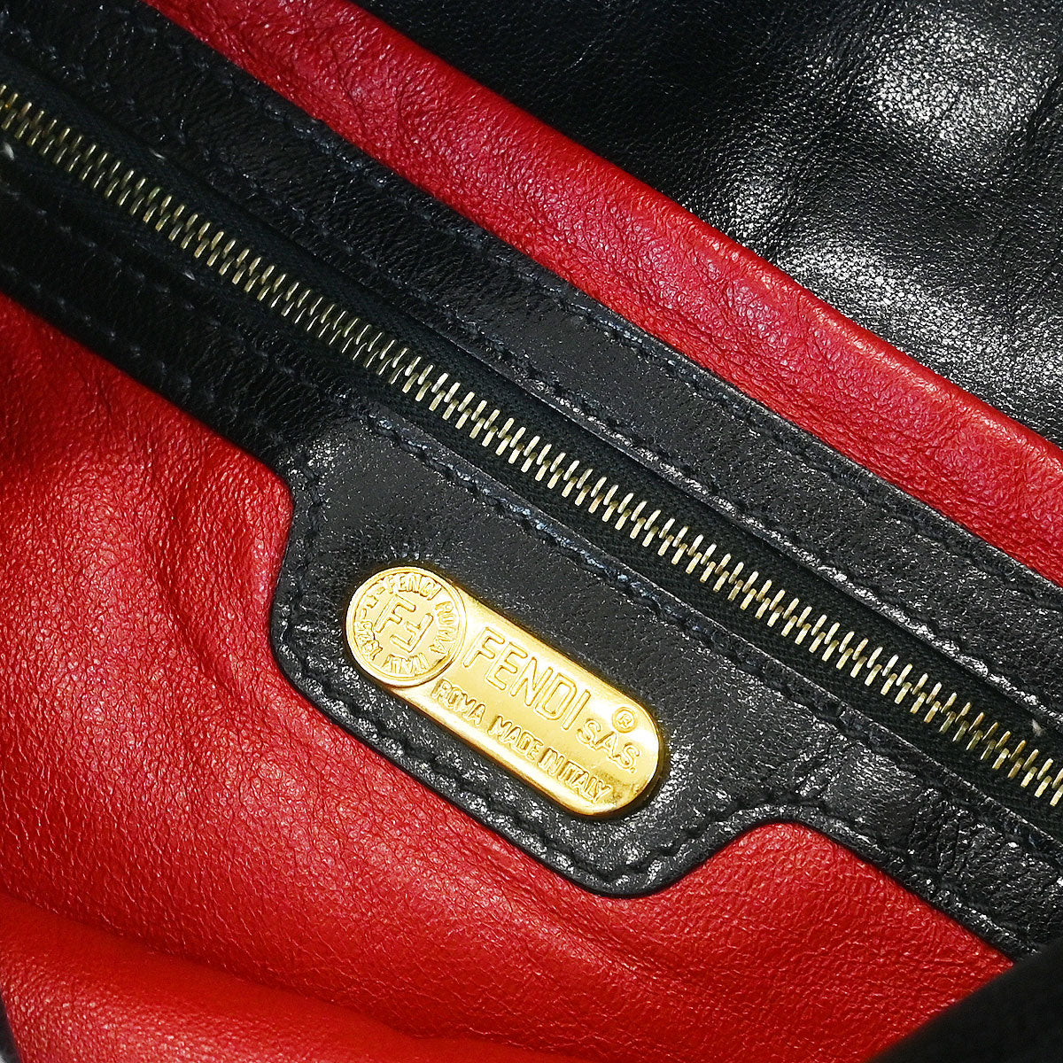 Fendi * Black Sequins Lizard Handbag