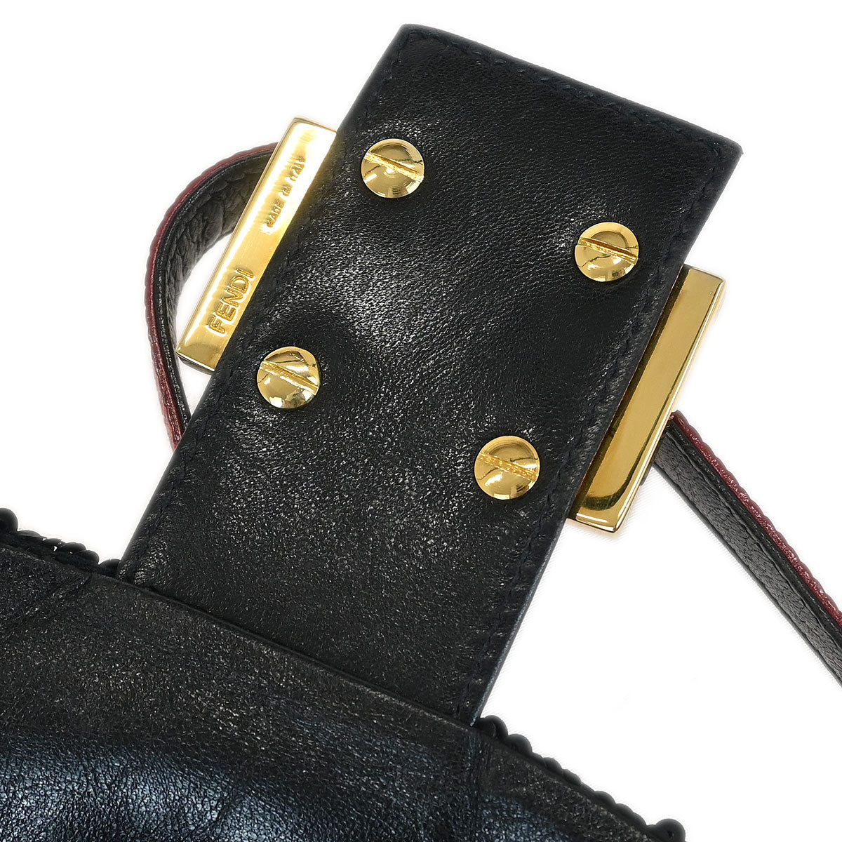 Fendi * Black Sequins Lizard Handbag