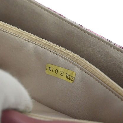 Chanel Pink Nylon Jacquard Travel Line Single Flap Shoulder Bag