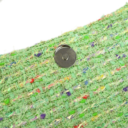 Chanel 1996-1997 Green Tweed Chain Handbag