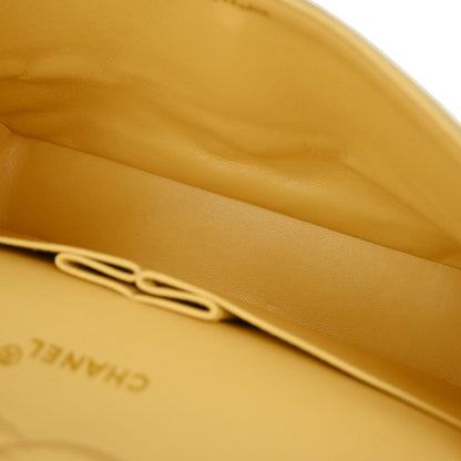 Chanel 1991-1994 Beige Suede Medium Classic Double Flap Shoulder Bag