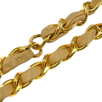 Chanel Beige Lambskin Small Classic Double Flap Shoulder Bag