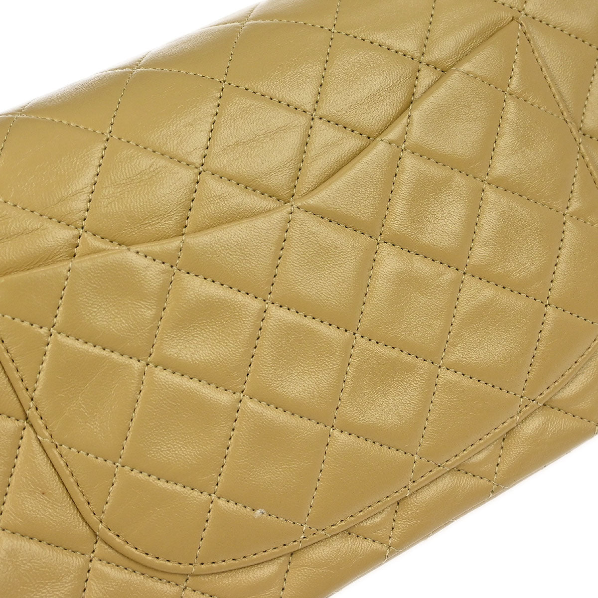 Chanel Beige Lambskin Small Classic Double Flap Shoulder Bag