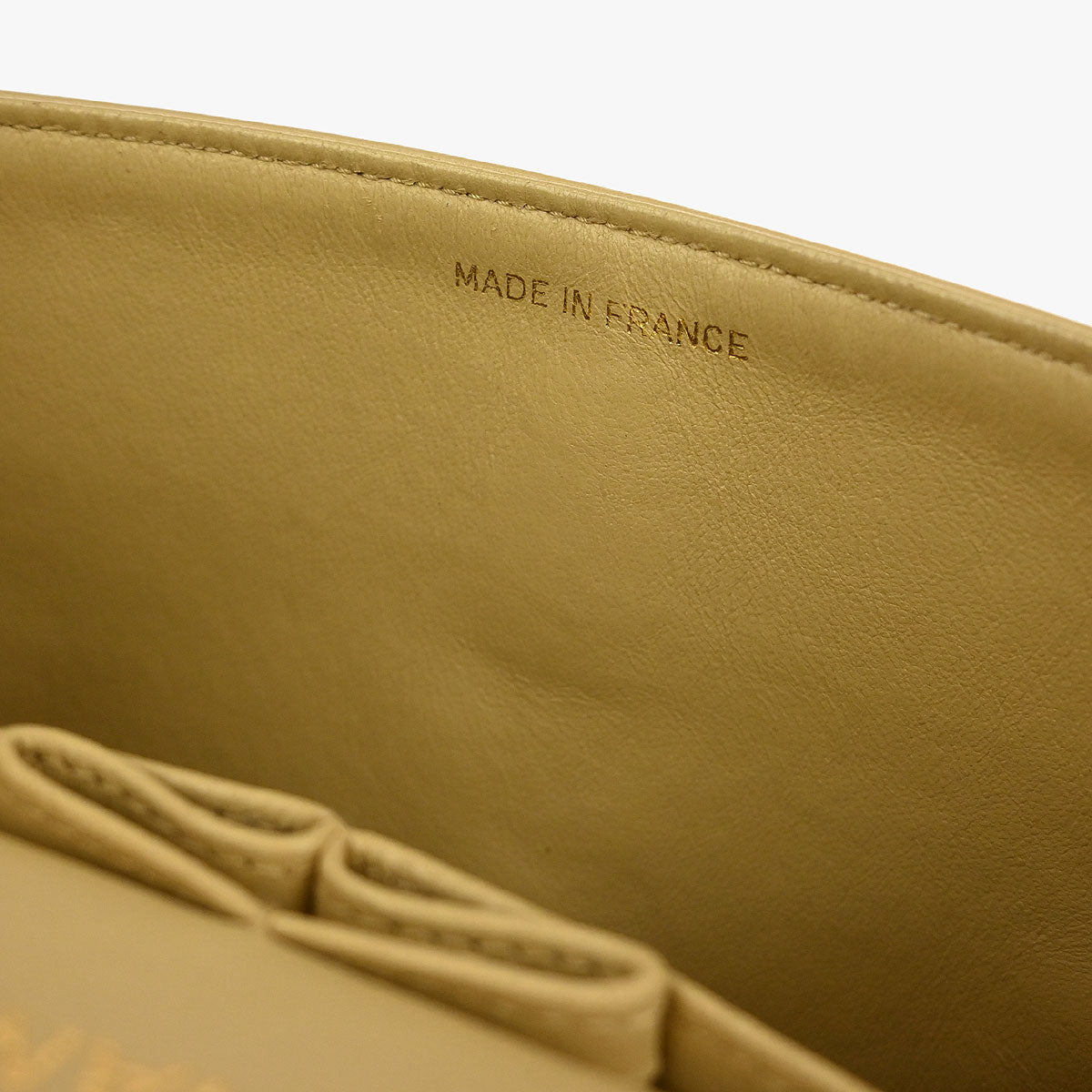 Chanel Beige Lambskin Small Classic Double Flap Shoulder Bag