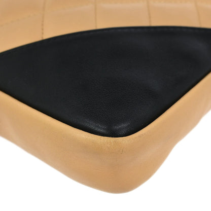 Chanel Beige Black Calfskin Cambon Ligne Crossbody Bag