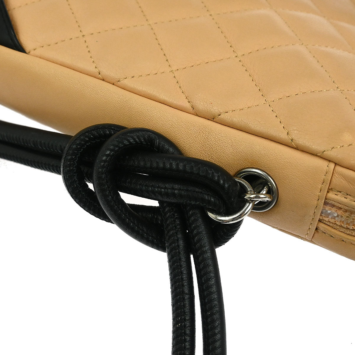 Chanel Beige Black Calfskin Cambon Ligne Crossbody Bag