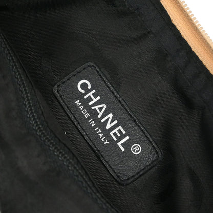 Chanel Beige Black Calfskin Cambon Ligne Crossbody Bag