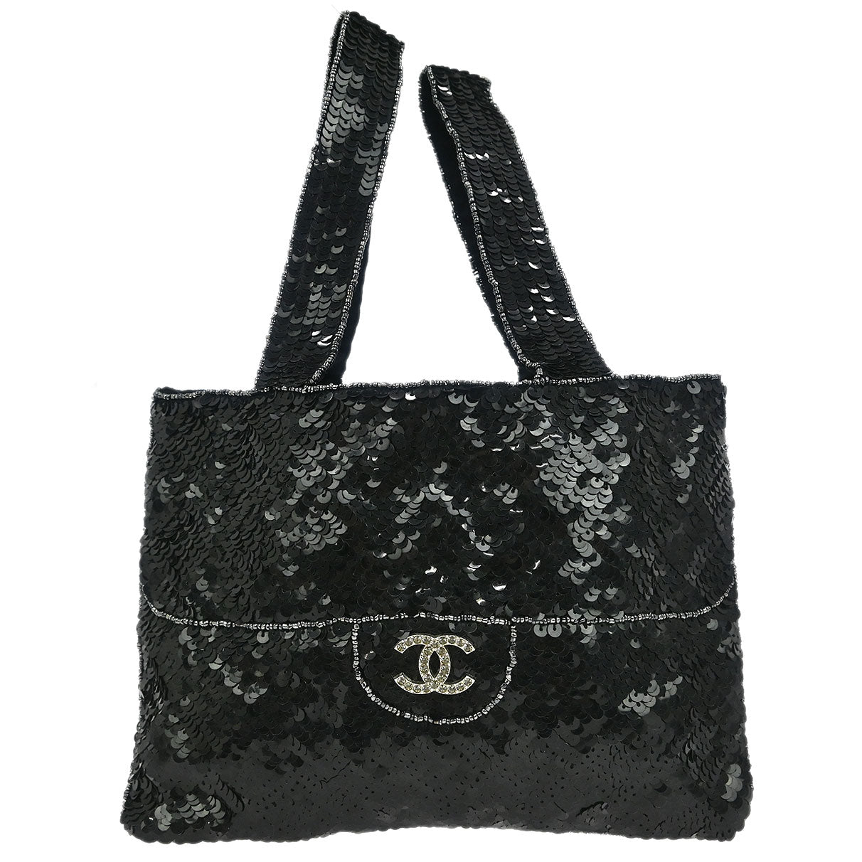 Chanel Black Sequins Handbag