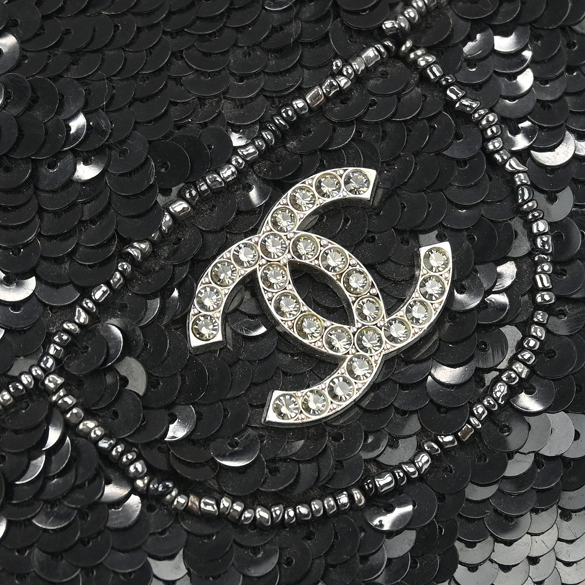 Chanel Black Sequins Handbag