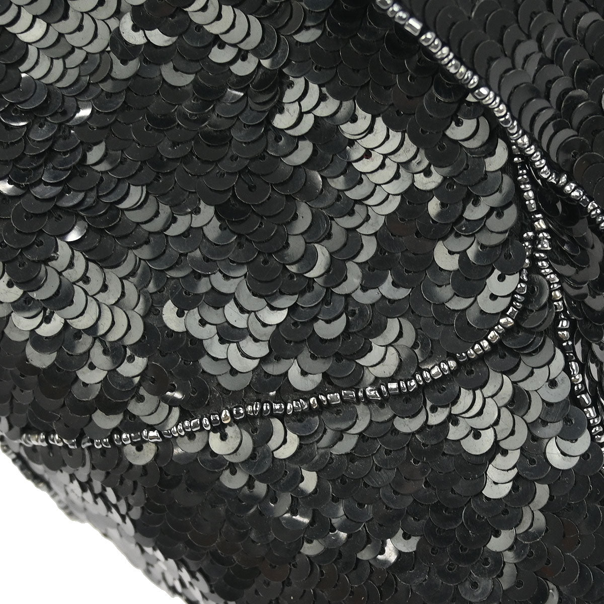 Chanel Black Sequins Handbag