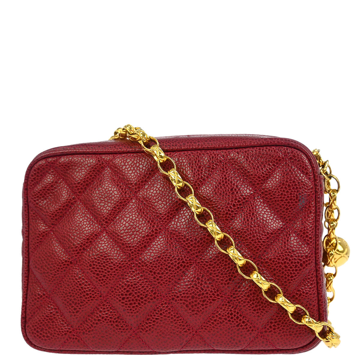 Chanel Red Caviar Camera Bag Mini
