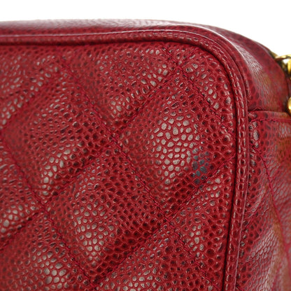 Chanel Red Caviar Camera Bag Mini