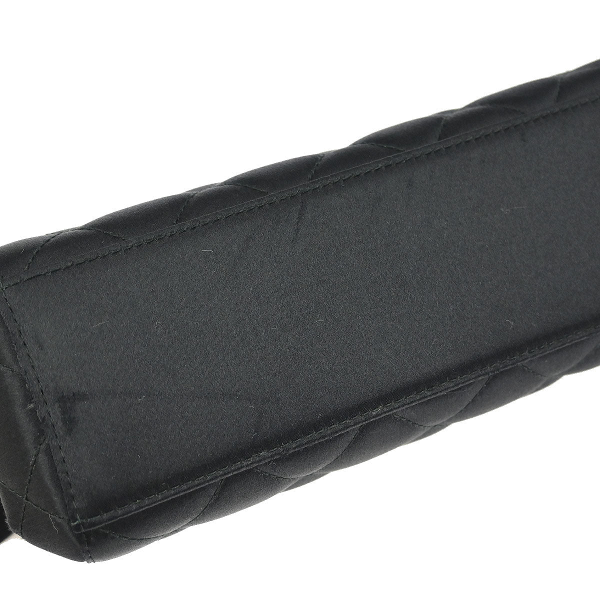 Chanel 1996-1997 Black Satin Shoulder Bag