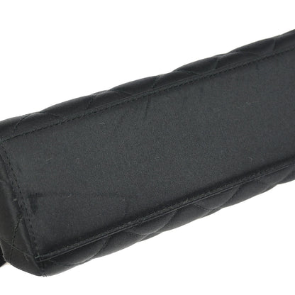 Chanel 1996-1997 Black Satin Shoulder Bag