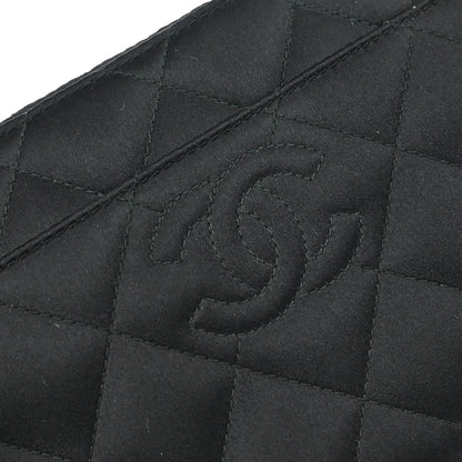 Chanel 1996-1997 Black Satin Shoulder Bag