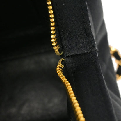 Chanel 1996-1997 Black Satin Shoulder Bag