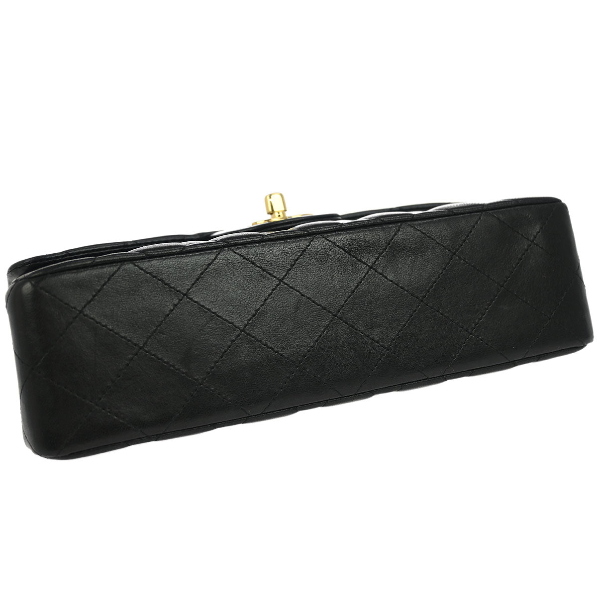 Chanel 2005-2006 Black Lambskin Small Classic Double Flap Shoulder Bag