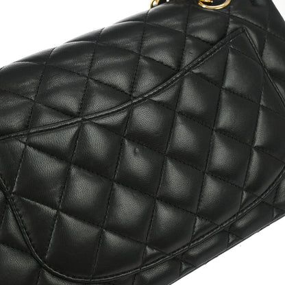 Chanel 2005-2006 Black Lambskin Small Classic Double Flap Shoulder Bag