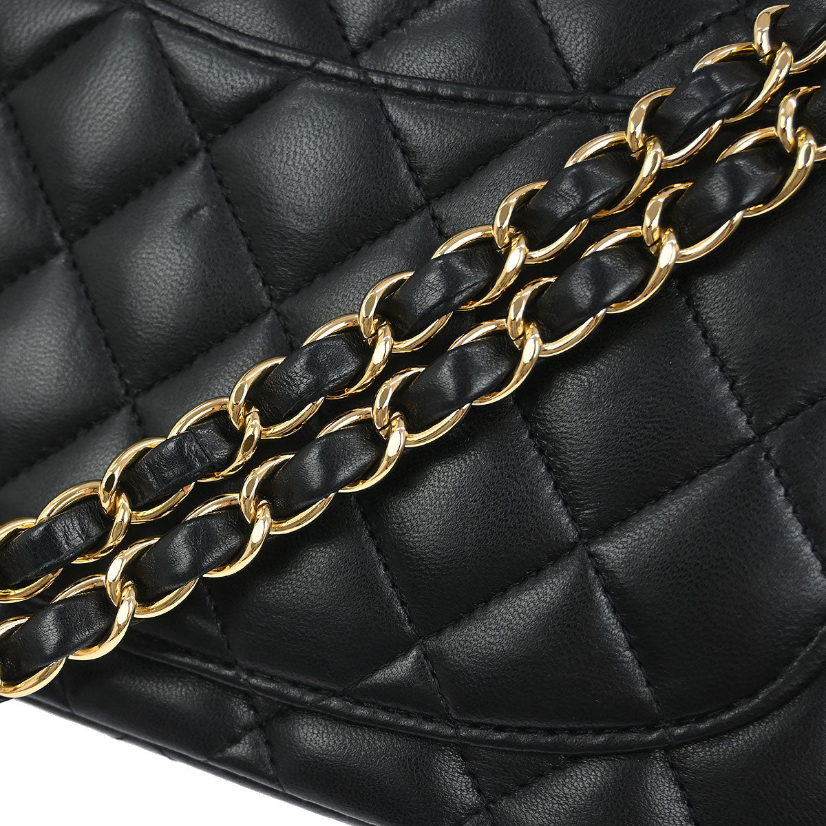 Chanel 2005-2006 Black Lambskin Small Classic Double Flap Shoulder Bag