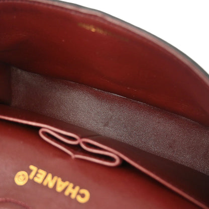 Chanel 1989-1991 Black Lambskin Small Classic Double Flap Shoulder Bag