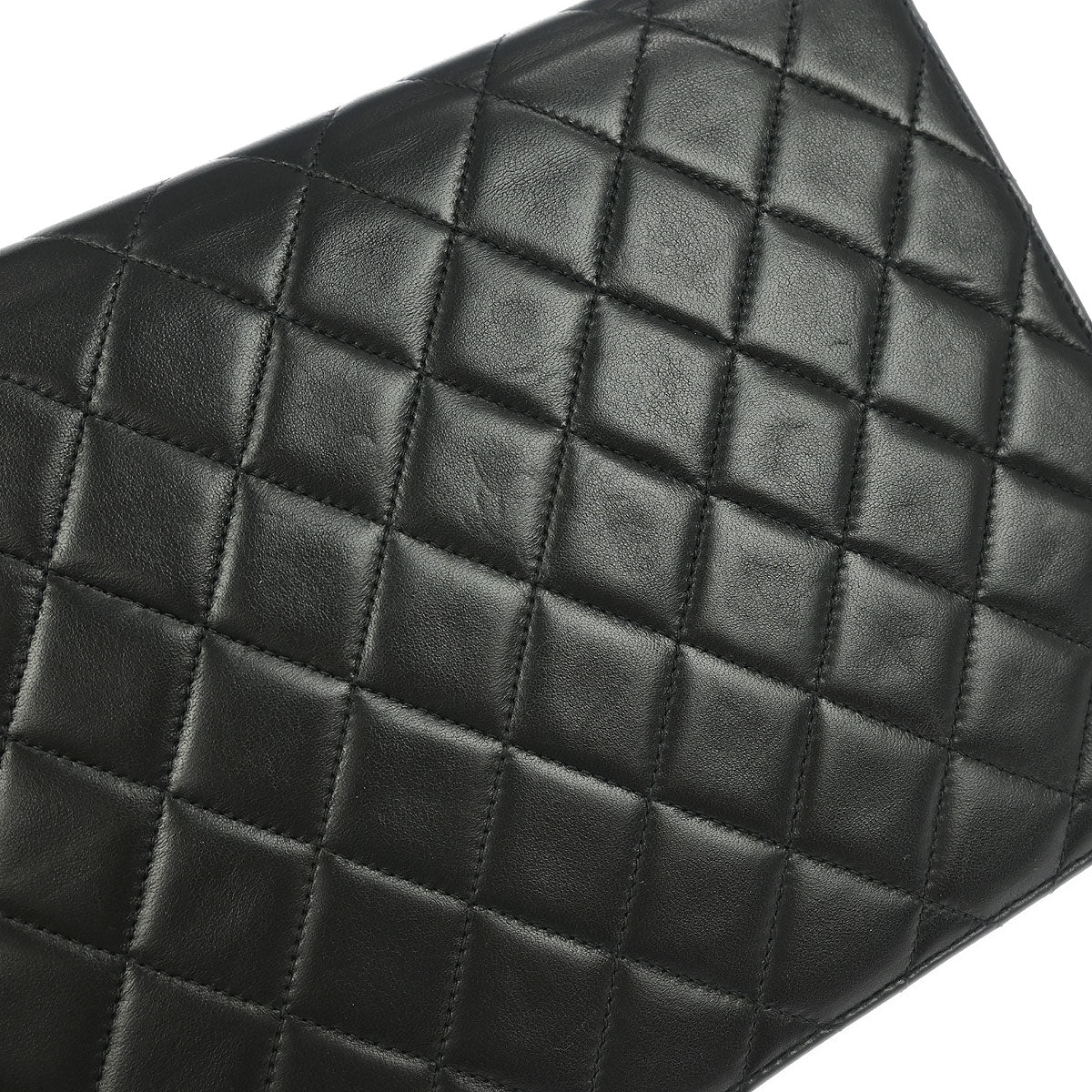 Chanel Black Lambskin Turnlock Medium Half Flap Shoulder Bag