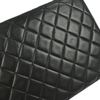 Chanel Black Lambskin Turnlock Medium Half Flap Shoulder Bag