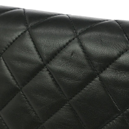 Chanel Black Lambskin Turnlock Medium Half Flap Shoulder Bag