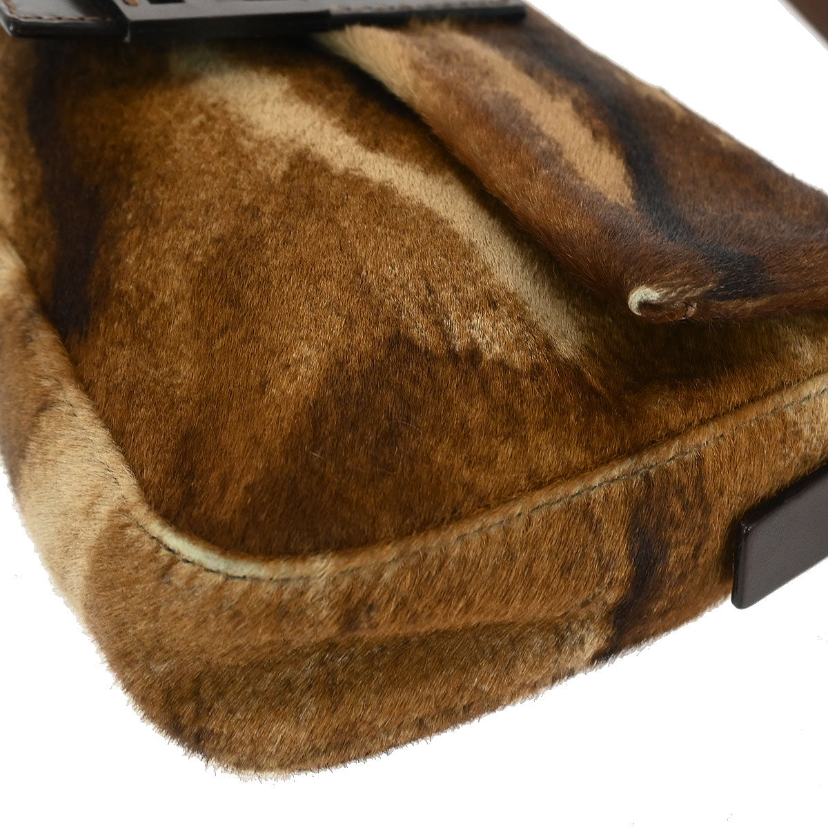 Fendi * Brown Pony Hair Baguette Handbag