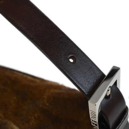 Fendi * Brown Pony Hair Baguette Handbag