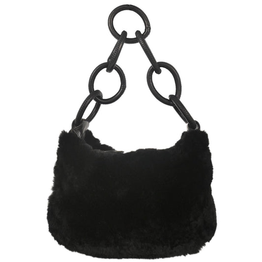Chanel * 2005-2006 Black Lapin Fur Handbag