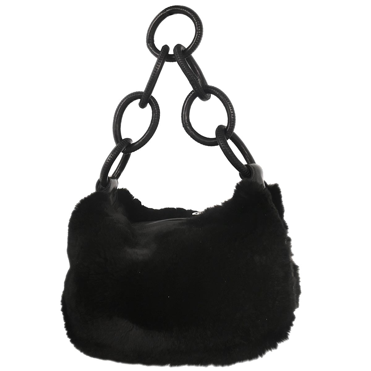 Chanel * 2005-2006 Black Lapin Fur Handbag