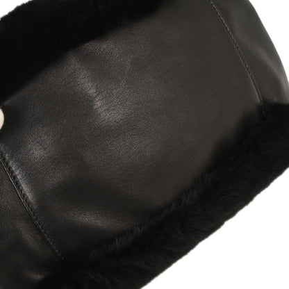 Chanel * 2005-2006 Black Lapin Fur Handbag